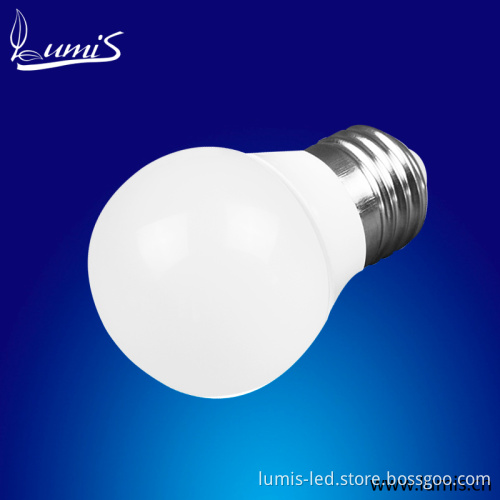 3W LED Bulb with Plastic Body and Glass Cover